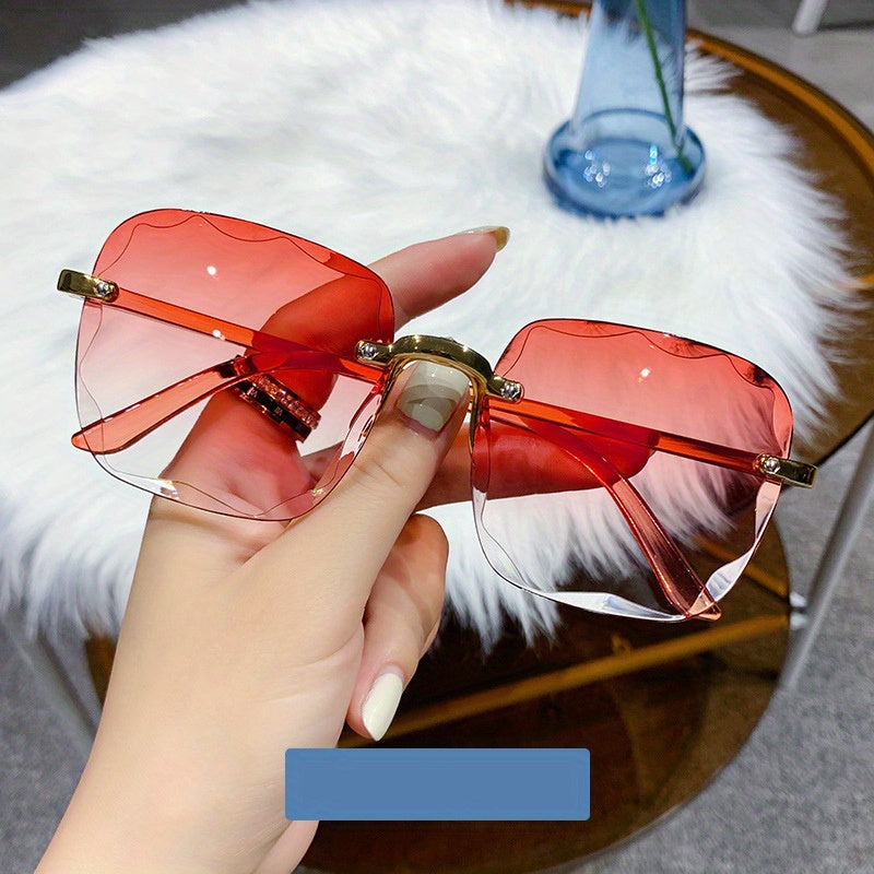 Square Rimless Fashion Glasses