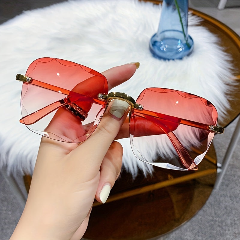 Square Rimless Fashion Glasses