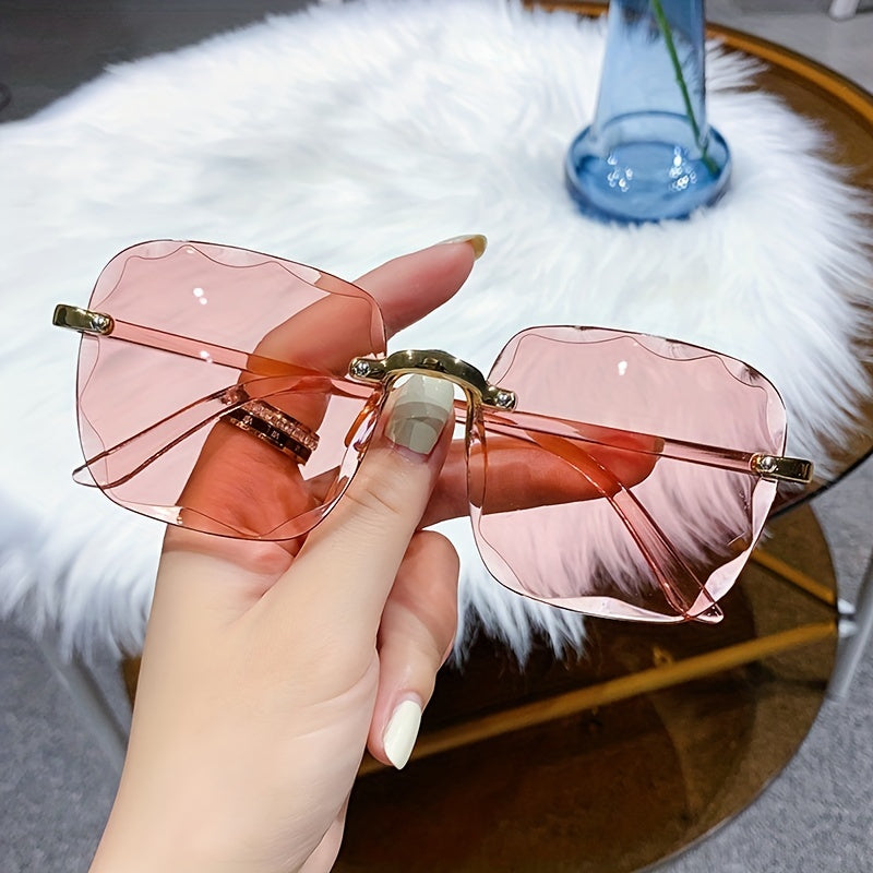 Square Rimless Fashion Glasses