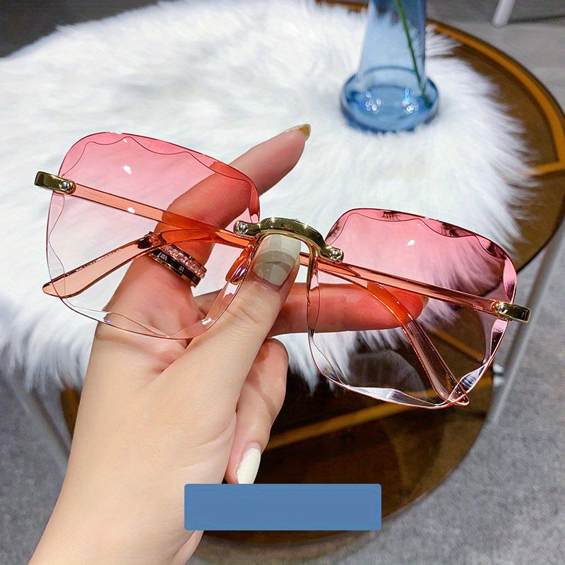 Square Rimless Fashion Glasses