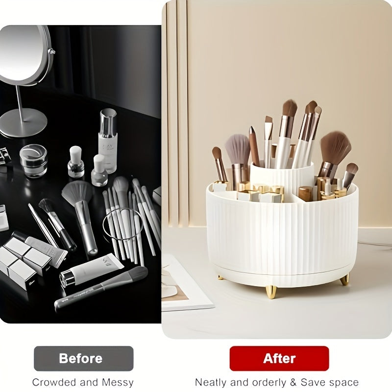 Durable 360° Rotating Makeup Organizer