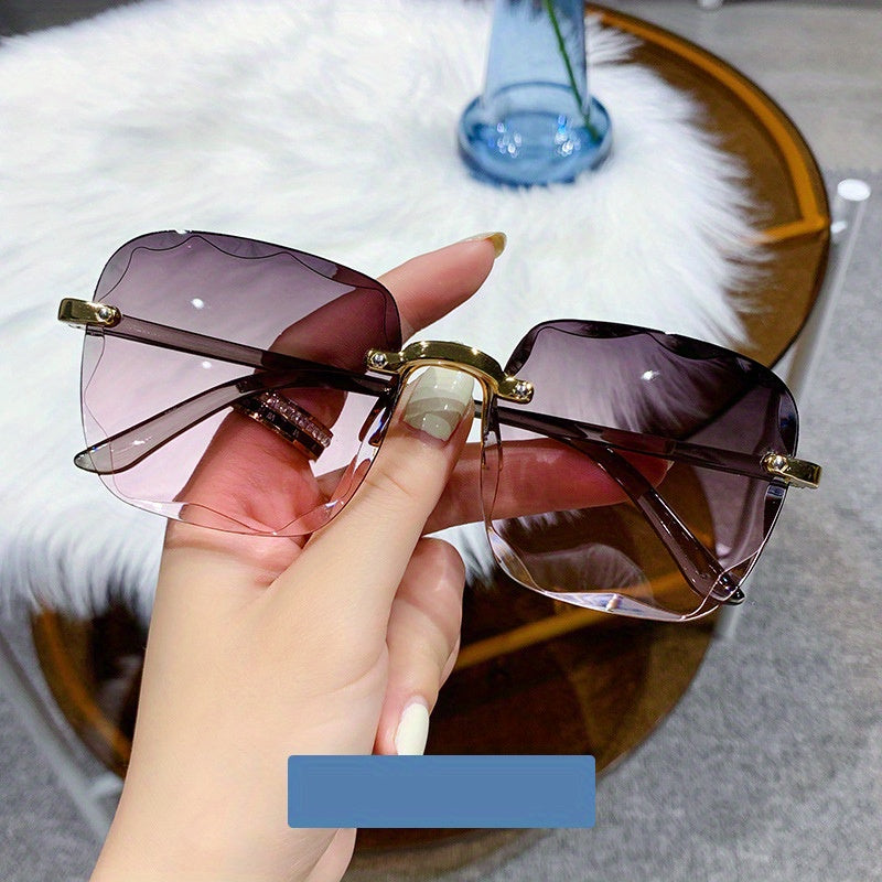 Square Rimless Fashion Glasses