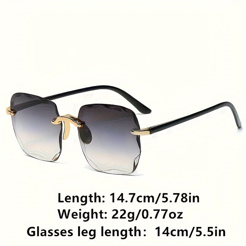 Square Rimless Fashion Glasses