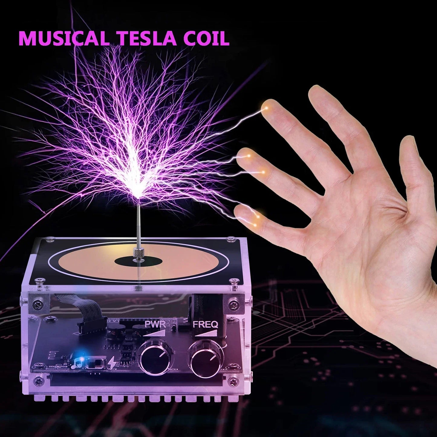 Bluetooth Musical Tesla Coil, Touchable Artificial Lightning