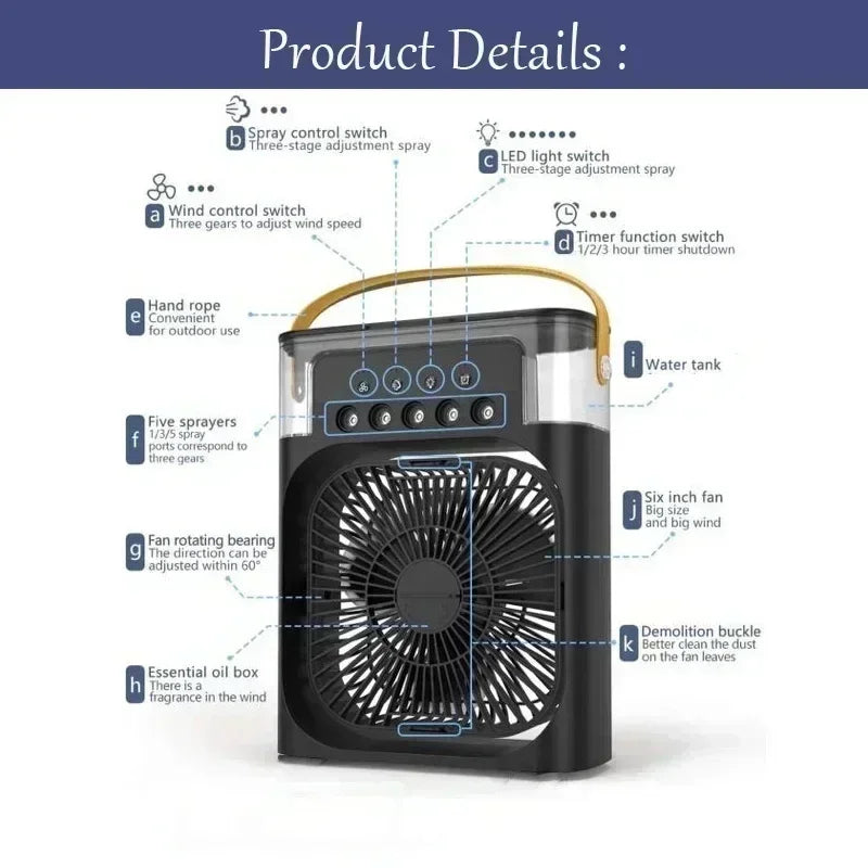 New 3 In 1 Fan AIr Conditioner Household Mini Air Cooler