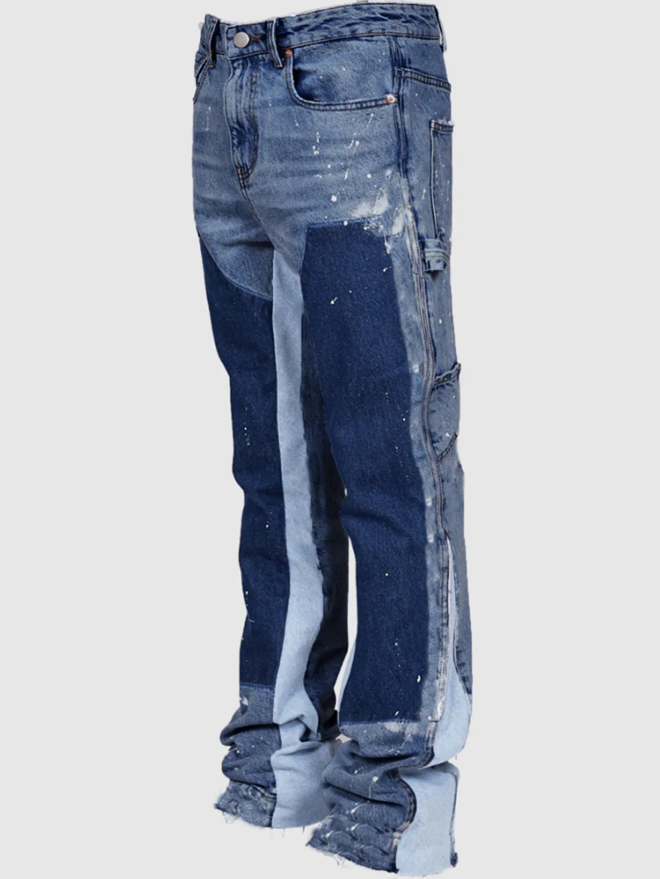 Washed Jeans Men Vintage Ankle Length Trousers