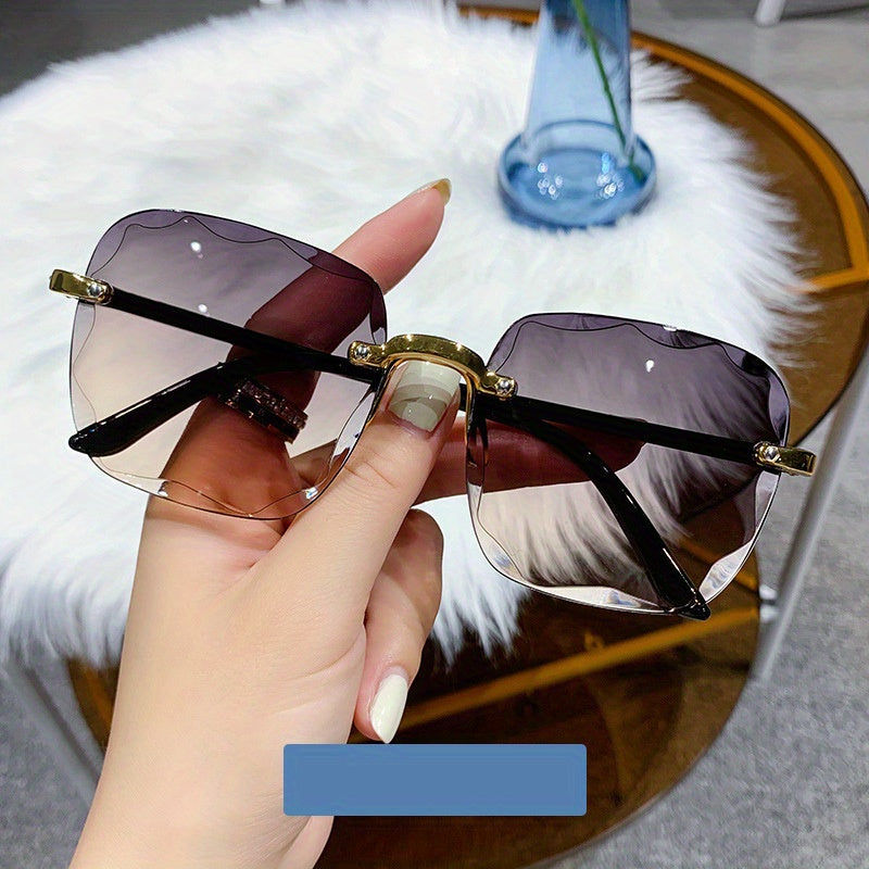 Square Rimless Fashion Glasses