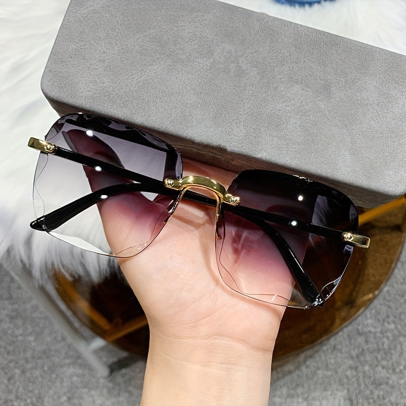 Square Rimless Fashion Glasses