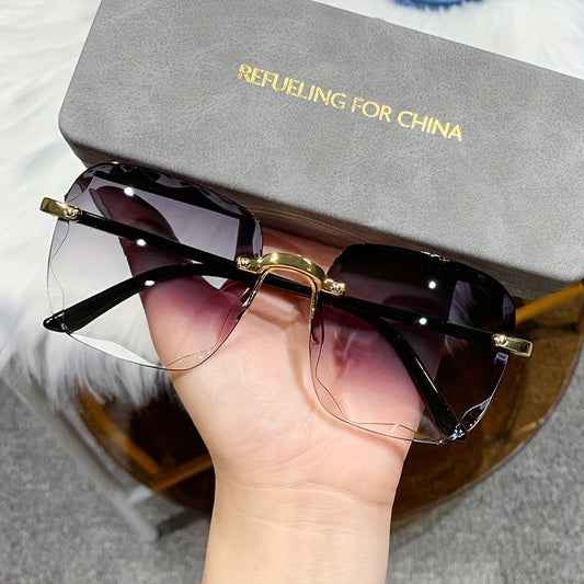 Square Rimless Fashion Glasses