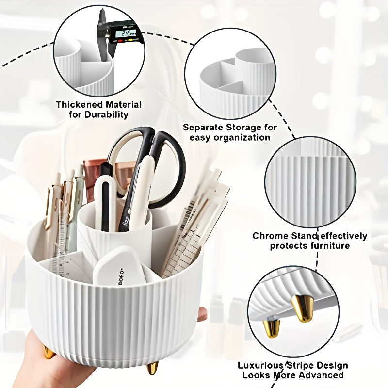 Durable 360° Rotating Makeup Organizer