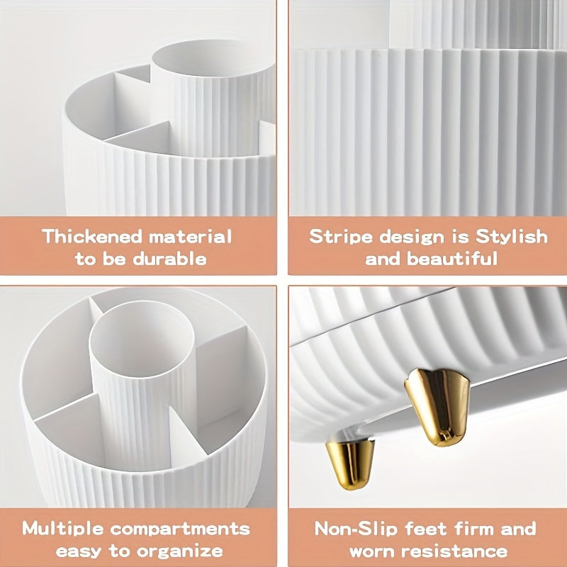 Durable 360° Rotating Makeup Organizer