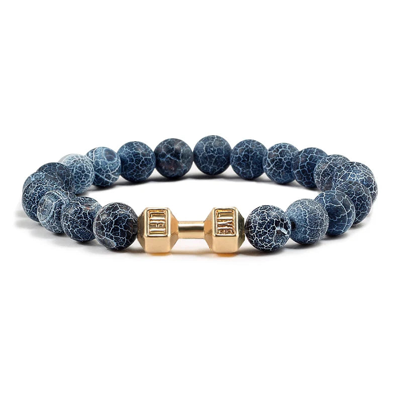 Natural Volcanic Stone Bracelet Men