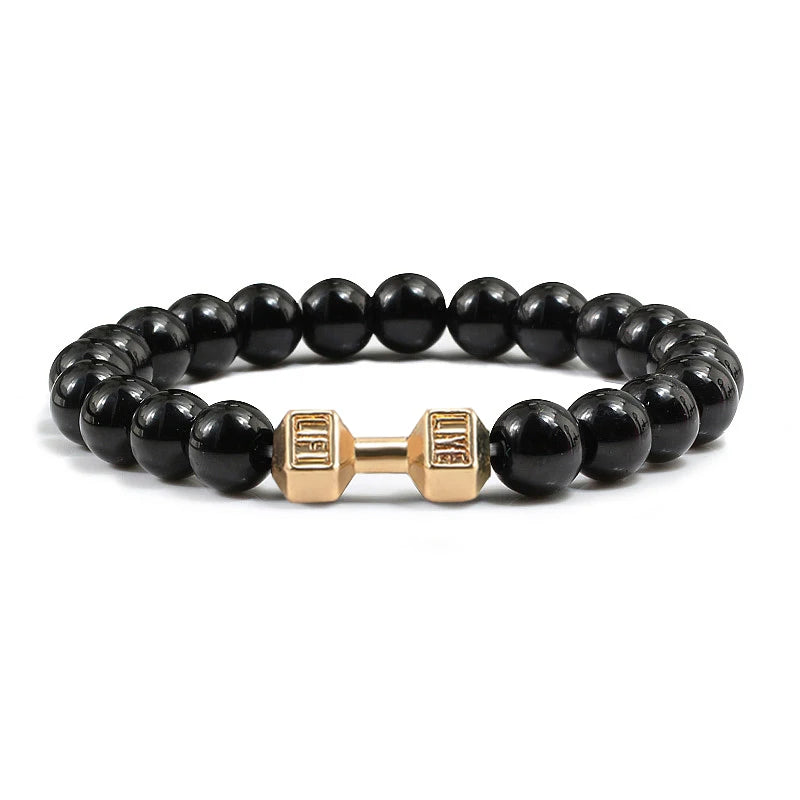 Natural Volcanic Stone Bracelet Men
