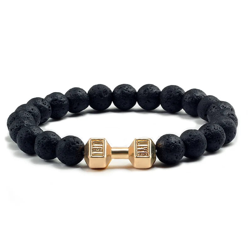 Natural Volcanic Stone Bracelet Men