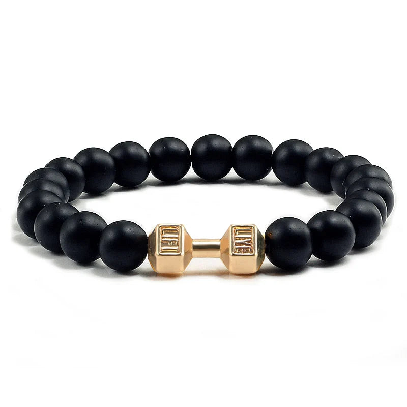 Natural Volcanic Stone Bracelet Men