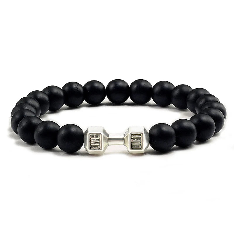 Natural Volcanic Stone Bracelet Men
