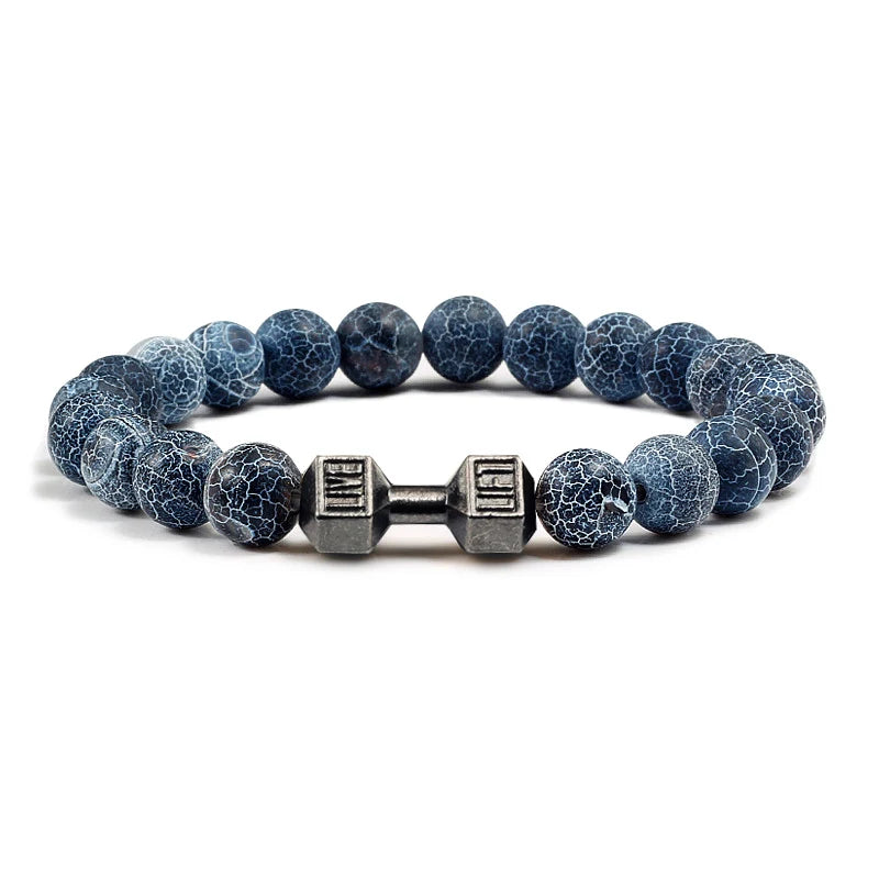 Natural Volcanic Stone Bracelet Men
