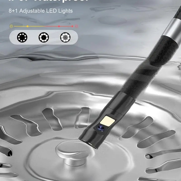 360° Steering Industrial Endoscope Camera 8mm 5"IPS Screen Single&Dual Lens Inspection Borescope 1080P For Car Engine Pip