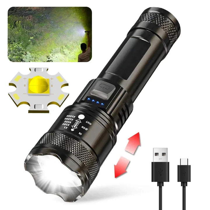 High Strong Power Led Flashlights 2000LM Tactical Torch
