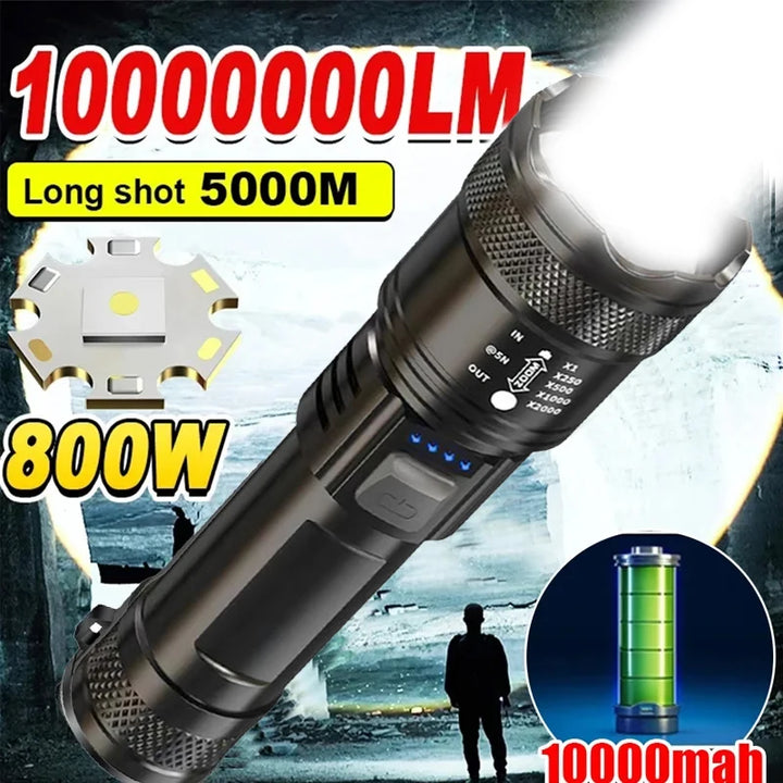 High Strong Power Led Flashlights 2000LM Tactical Torch