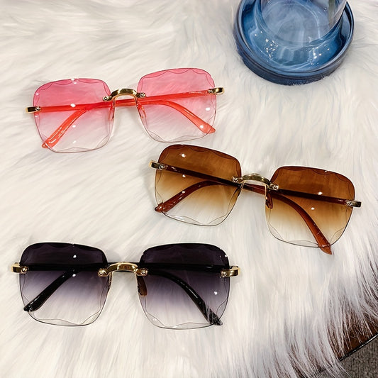 Square Rimless Fashion Glasses